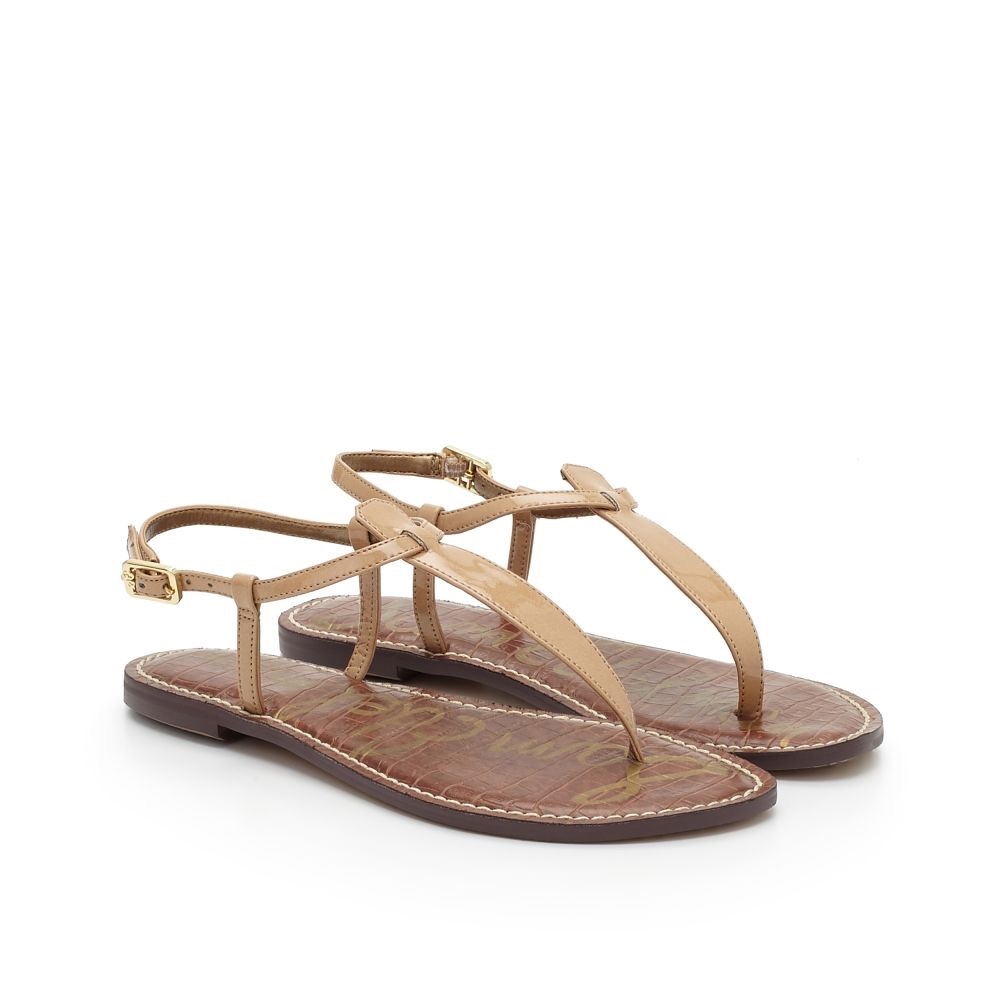 Sam Edelman GIGI thong sandal almond patent